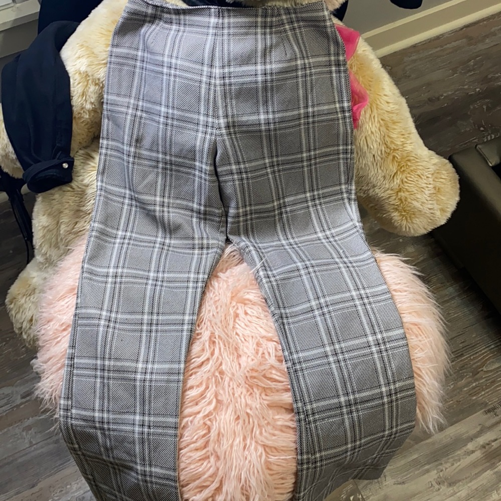 Plaid flare pants